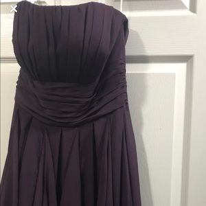 Strapless dress.